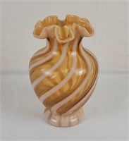 Art Glass Swirl Vase