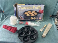 Seven Well Cast Iron Pancake Puff Kit - Orig. Box