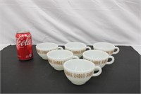 6 Copper Filagree Coffee Cups