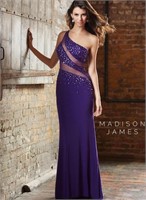 Purple Madison James Dress Sz 4 Style# 15-146