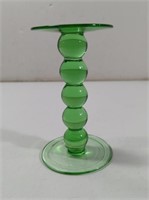 Vintage Green Stacked Ball Glass Candle Holder