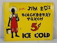 Jim Ed'S Black Americana Metal Reproduction Sign