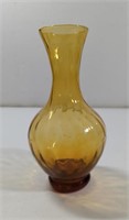 Vintage Hand Blown Amber Glass Vase