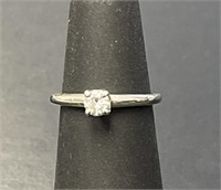 18 KT WG Diamond Solitaire Ring