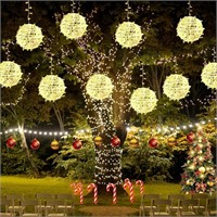 7.96 4-Pack Xmas Sphere Lights  Warm White