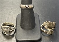 Three Sterling Rings