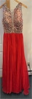 Red Dave Johnny Prim Dress Style # 1770 Sz 1/2