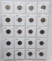 20 Shield Nickels Cull-AG