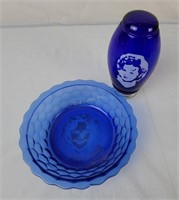 Shirley Temple Blue Glass Lot