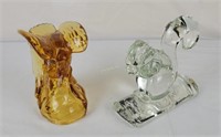 Amber Glass Eagle & Squirrel