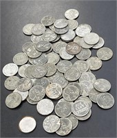 Lot of Sixty-Two Steel Pennies