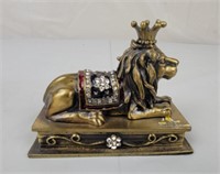 Z Gallerie Small Metal Lion Jewelry Box