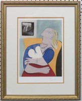 WOMAN IN YELLOW CHAIR PRINT BY PABLO PICASSO