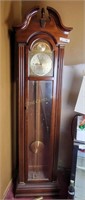 Pearl Grandfather Clock W/ Weight & Pendulum