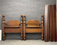 Pair of Vintage Cannonball Twin Beds