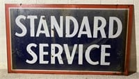 1930s Standard Service Porcelain/Metal Sign Double