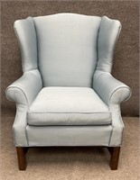Pale Blue Wing Back Chair