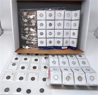 (159) 90% Dimes; 15 Indian Head Cents; 5 Steel