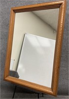 Wood-Framed Hanging Wall Mirror