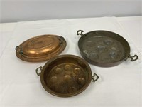 Three Pieces Antique Copper