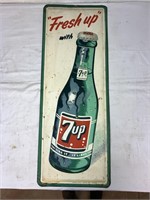Vintage Fresh Up w/7UP Metal Sign 2-62
