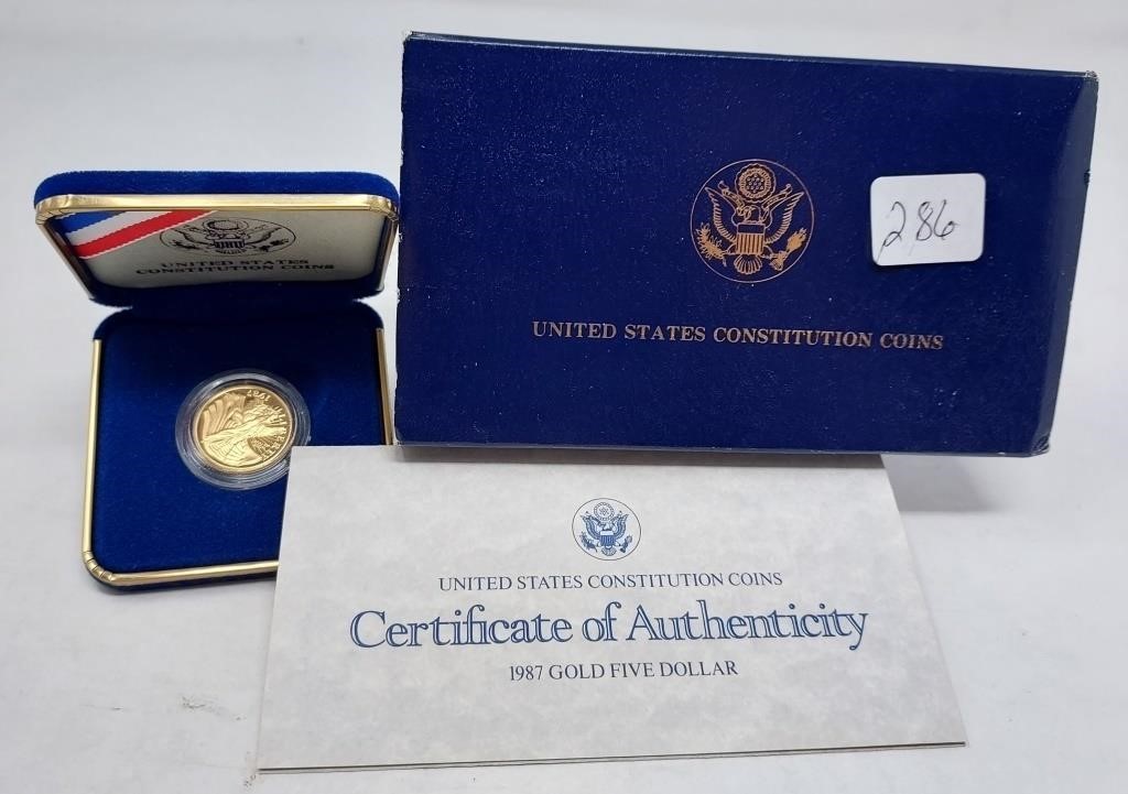 1987 U.S. Constitutional $5 Gold Unc.
