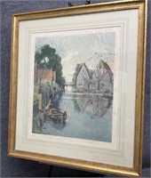 Framed Print of a Canal