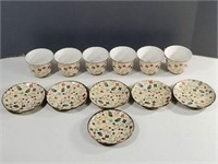 Vintage Lifestyle 12pc Porcelain Tea Set with