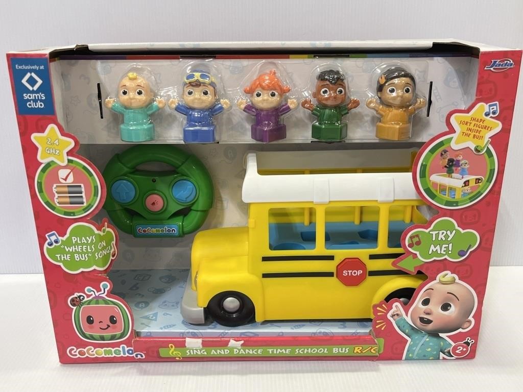 CocoMelon kids school bus toy with music