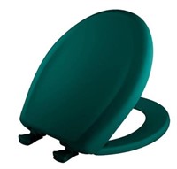 Soft Close Round Plastic Toilet Seat in Teal