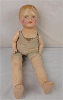 Antique Composite & Straw Doll