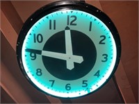 Vintage Large Neon Wall Clock