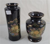 2 Chinese Glass Vases