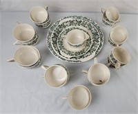 Vtg Royal Old English Underglazed Cups & Plates