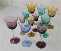 Colored Stemware Glasses