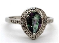 Sterling Silver Mystic Gemstone Ring, size 7