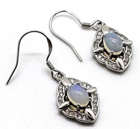 Sterling Silver Ethiopian Opal Earrings