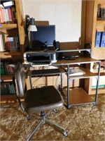 Computer Desk, Chair, Monitor, Printer, Etc.