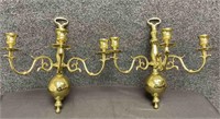 Pair of Wall-Mount Candle Sconces