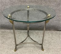 Glass and Metal Designer Table