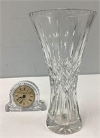 Crystal Vase and Shannon Crystal Clock