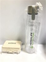 Herbalife nutrition water bottle and tablet box