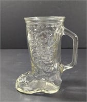 Vintage Libbey Western Cowboy Boot Glass Mug