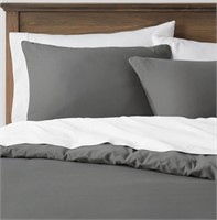 Palakana Oversized King Duvet Cover, Dark Gray.