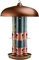 Copper Finish Triple Tube Bird Feeder