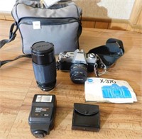 Minolta X 370 Camera, Accessories, Bag