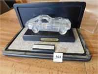 Glass Corvette Collector Car, in case