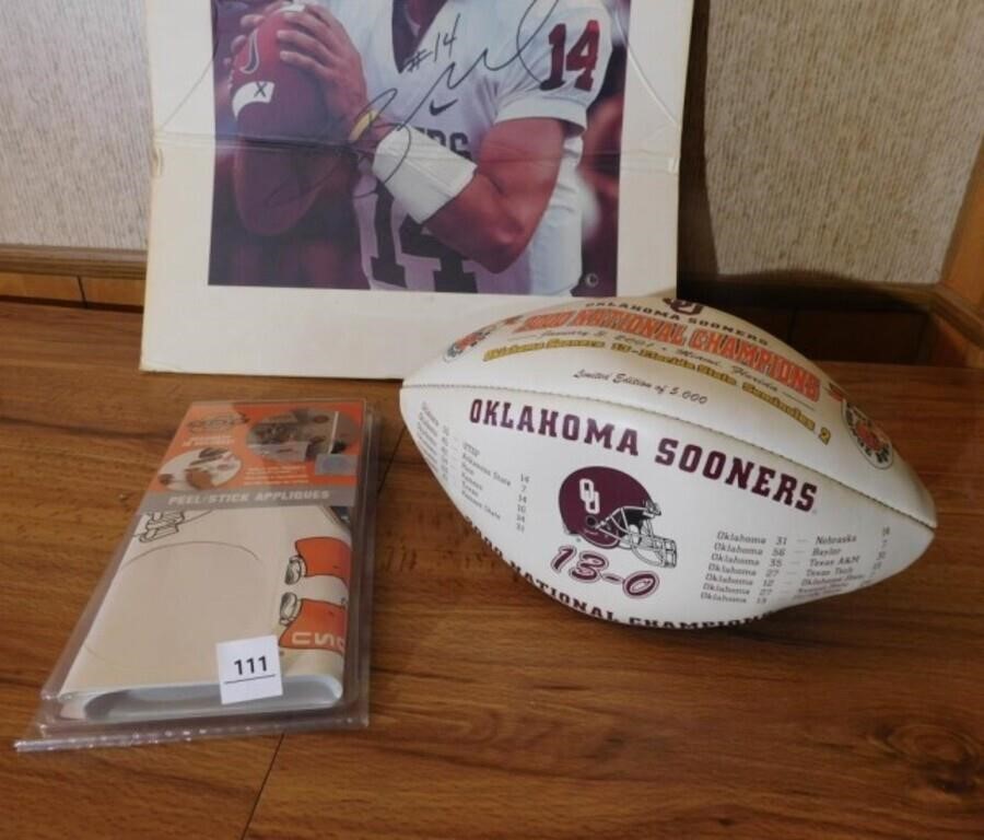 OU 2000 Football, Bradford Signed Poster