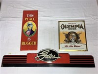 Olympia Beer/Gates Metal Signs