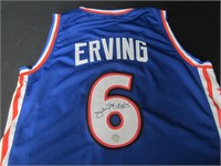 JULIUS ERVING SIGNED 76ERS JERSEY COA